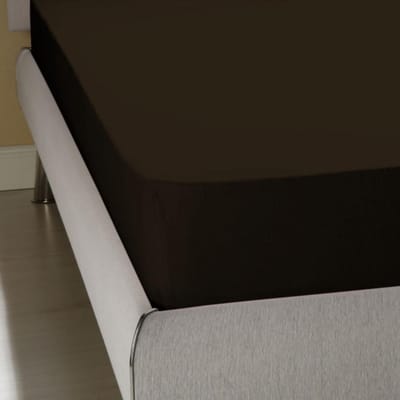 Homéé® Hoeslaken Jersey stretch zwart 80/90x200/220 +30 cm eenpersoons bed 100% katoen