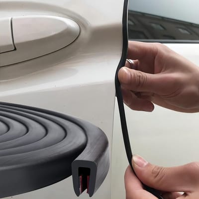 Rubberen Beschermprofiel voor Autodeuren - Zelfklevend U-vormig Randbescherming 1.5 mm x 9 m voor Deuren, Tafelhoeken en Rolluiken