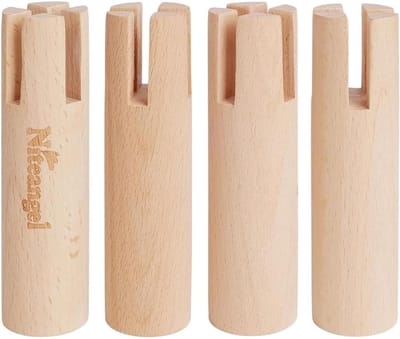 Set van 4 beukenhouten stelten voor het veilig plaatsen van een multi-chamber maze house, 11 cm hoog, ideaal voor knaagdieren en huisdieren