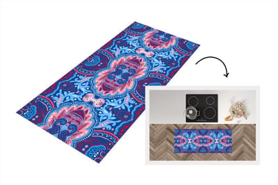 Keukenloper - Loper keuken - Patronen - Bloem - Natuur - 120x50 cm - Keukenloper vinyl