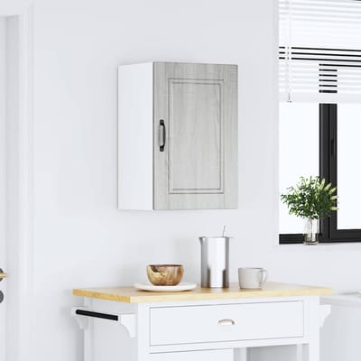 vidaXL - Keukenbovenkast - Porto - bewerkt - hout - grijs - sonoma - eiken