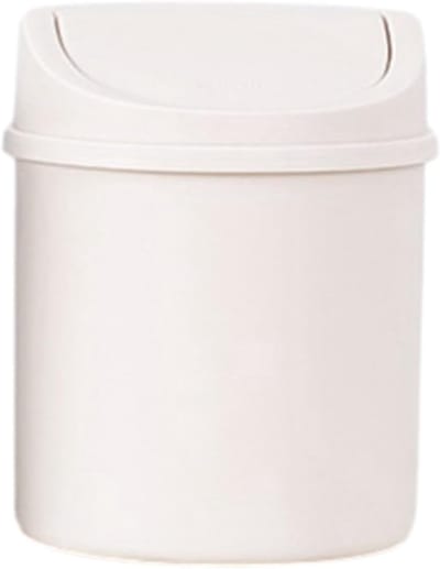 Kantoor Prullenbak - Kleine Afvalemmer - Ruimte Organiseren - Afneembare Deksel - 213L x 15B cm - Wit