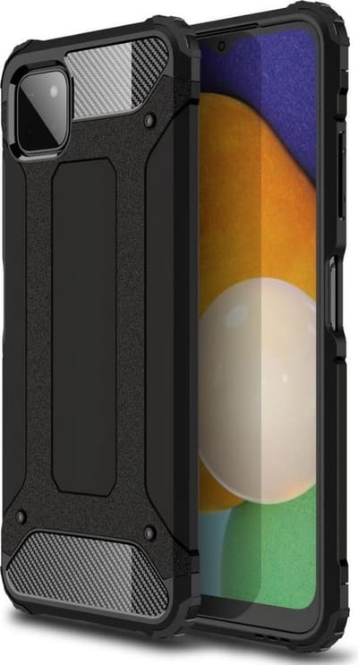 Hoesje Geschikt voor Samsung Galaxy A22 5G | Shock Proof | Hybride Back Cover | Beschermhoes | Schokbestendig | Extra bescherming | Zwart