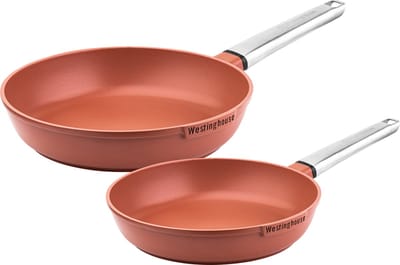 Westinghouse Performance 2-delige Koekenpannenset – Ø24 +28 cm Koekenpan – Inductie – Oranje