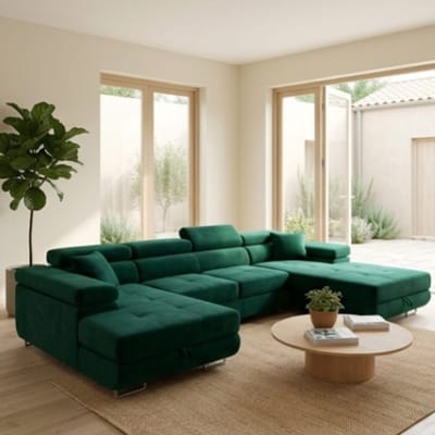 Luxe Uitschuifbare Slaapbank – 345x202 cm – Industrohome