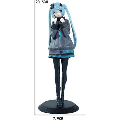 Nouveau en stock Dans un monde aux fenêtres fermées Figurine d'action Kwaii Miku de collection Modèle Jouets Cadeaux de Noël gray