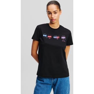 Karl Lagerfeld Ikon Colour Regular T-shirt Black Taglia: XS | Maglie Sportivi Outlet | Donna | Nero