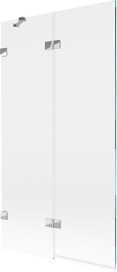 Mexen Lunar tweevleugelig badwand links 100 x 150 , transparant, chroom - 897-100-100-01-00-L