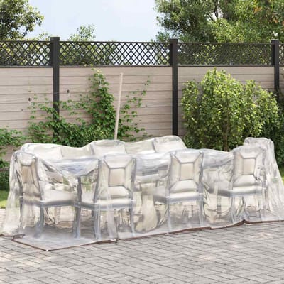 vidaXL - Doorzichtig - zeildoek - met - zeilringen - 2x8 - m - polyethyleen