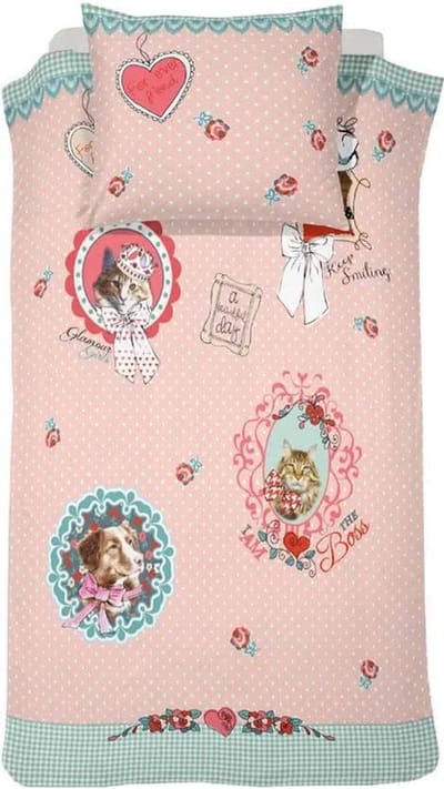 Cinderella Forever Friends - Kinderdekbedovertrek - Coral - Eenpersoons - 140 x 200 cm - Coral