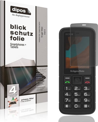 dipos – Matte Privacy Screenprotector geschikt voor Kruger Matz Iron 4 | Anti-Spy Beschermfolie