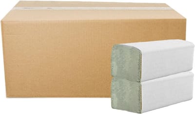 Natuurlijke Papieren Handdoeken 1-laags ZZ Vouw, 5000 Stuks, Milieuvriendelijk en Absorberend