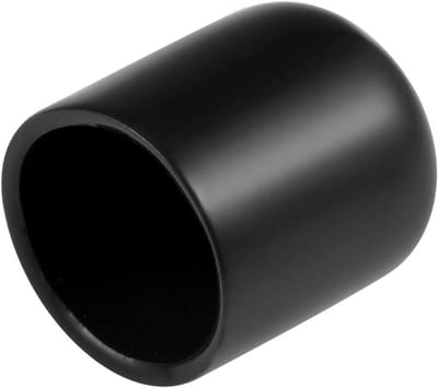 25x Ronde Zwarte Rubberen Eindstukken - 18mm Binnendiameter voor Schroefdop en Bescherming Fittings