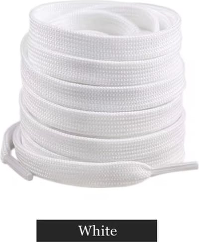 Scoby - Witte Veters - Schoenveters - 120CM - Platte Veters - Wit