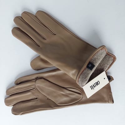 Dames Handschoenen Taupe – Schapenleer Italië – Luxe & Topkwaliteit – Maat L