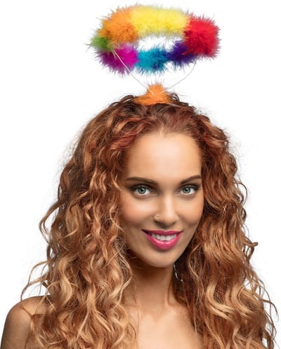 Boland - Diadeem Halo regenboog Multi - Volwassenen - Vrouwen - Engel - Feeën, Elfjes en Engeltjes -Pride