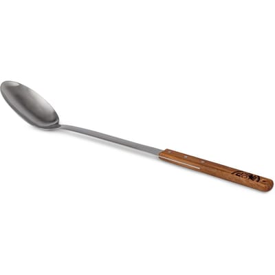 Petromax Serveerlepel 50cm – RVS Serveerlepel Met Walnoothouten Handvat Voor Outdoor Cooking