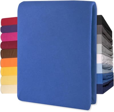 Lucina Hoeslaken Jersey Katoen Stretch 30cm Hoge Hoek - royal blauw 140x200cm - 160x200cm