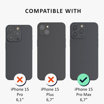 kalibri telefoonhoesje geschikt voor Apple iPhone 15 Pro Max hoesje - Smartphone case met 2x screenprotectors - Mobiele telefoon cover in transparant