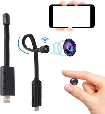 Mini Camera - Beveiligingscamera WiFi - Thuisbewaking Opnemen - Bewegingsdetectie Alarm - 128GB Opslag - Zwart