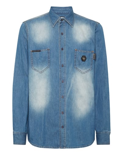 Denim Shirt Skull&Bones