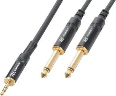 PD Connex Kabel 3.5 Stereo - 2x 6.3 Mono 3m