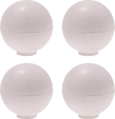 Protect-it Deurstopper/deurbuffer Golf - 4x - D35mm - rubber - wit