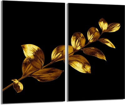 TMK ArtDeko Serie - Kookplaat Achterwand - 2x30x52 cm - Gouden Design - Sku darhaus_5903515769767