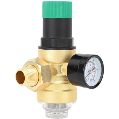 Waterdrukregelaar Messing G3 4 Waterdrukreduceerklep met Manometer Roestvrijstalen Zeef Filter voor Camper Reizen