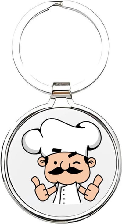 Akyol - Kok Sleutelhanger - kok - De beste kok - Chef - chefkok - keukenmedewerker - Koken - eten - restaurant - keukenmeester - Koksmuts - Keuken - kelner - sterrenchef - 4 x 7,5 CM