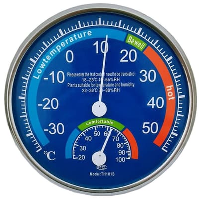 Allecto - Thermometer Hygrometer - Nauwkeurige klimaatregeling - Blauw - Vochtigheidsmeter - Perfect voor binnen - Compact formaat