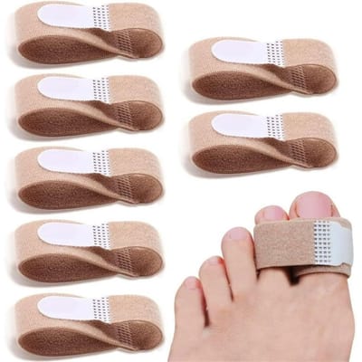 carmderin - Teenspreider - Teencorrector -Teen Brace I Teen Bandage I Teen Corrector I Teen Wrap I 1 Paar I Beige - 8 Stuks