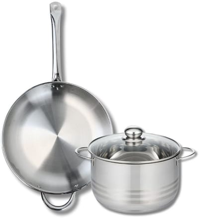 Set van 1 Koekenpan 32 cm en 1 braadpan 24 cm Elo Profi Brillant