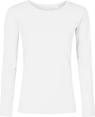 Promodoro Women´s Roundneck T-Shirt Long Sleeve XO1565 - White - S