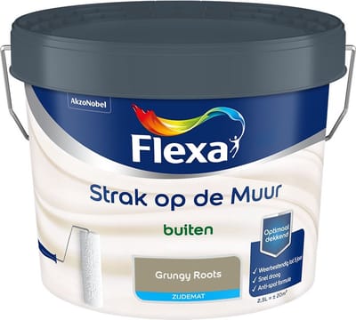 Flexa - Strak Op De Muur Buiten Zijdemat - Grungy Roots - Mengverf - 2,5 L