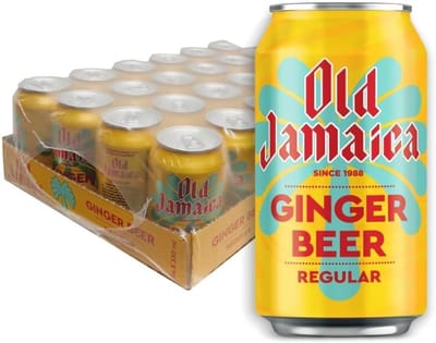 Old Jamaica Ginger Beer 24 x 330ml – Frisdrank met Authentieke Gemberwortel | Koolzuurhoudende Gemberdrank | Vegan & Vegetarisch | Britse Klassieker met Kajal Sticker