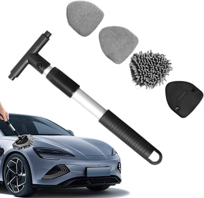 Ruitenreiniger Gereedschap - Glas Reiniger - Auto Ramen Wassen - Uitschuifbaar Handvat - 27 cm - Driehoek