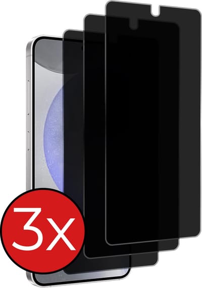 Screenprotector - 3 Stuks - Geschikt voor Samsung Galaxy S24 - Privacy Filter - Beschermglas - Gehard Glas - Tempered Glass - Screen Protector