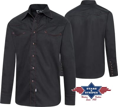 Western overhemd heren JACK black XXL