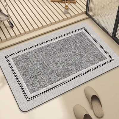 Eenvoudig Modern Luchtdrogend Absorberend Badkamervloerkleed Antislip Waterdicht Tapijt Slijtvast Vuil Voetmat Zachte Mat 40 * 60CM