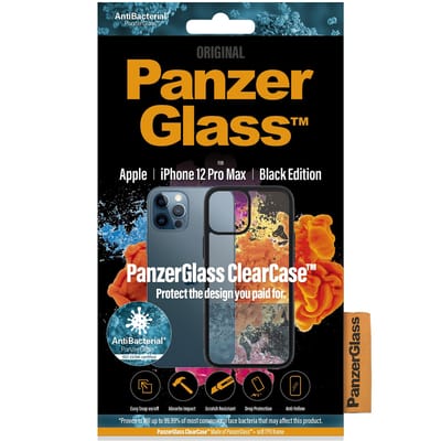 PanzerGlass Hardcase Anti-Bacterial geschikt voor Apple iPhone 12 Pro Max - Zwart