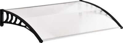 Outsunny - Voordak - met Anti-UV-Coating - Wandbevestiging - Zwart