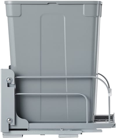 Uittrekbare vuilnisbak voor keukenkasten, afval- en recyclingbak, onderbouwvuilnisbak met duurzaam metalen soft-close-glijsystem en deurbevestigingsset, ideaal voor gebruik onder de gootsteen of aanrecht