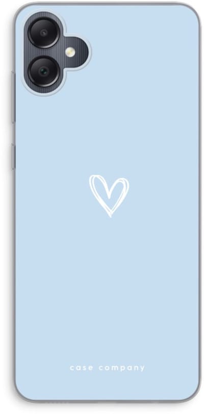 Case Company® - Hoesje geschikt voor Samsung Galaxy A05 hoesje - Klein Hart Blauw - Soft Cover Telefoonhoesje - Bescherming aan alle Kanten en Schermrand