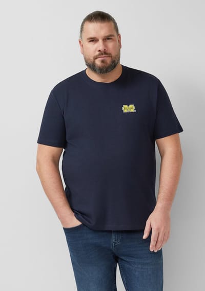 s.Oliver - male - Zwaar jersey T-shirt in een moderne pasvorm met college artwork
