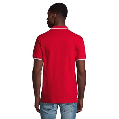 SOLS Heren Praktijk Contrast Poloshirt (Rood)