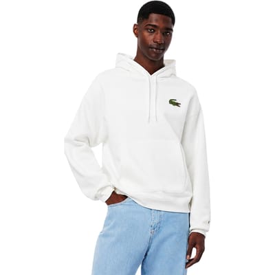 Lacoste Hoodie met trekkoord voor heren, losse pasvorm (Crème)