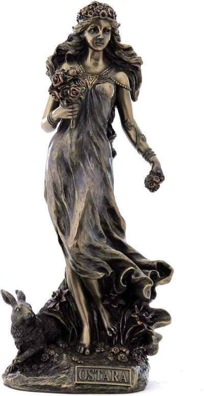 Veronese Design beeld/figuur - Ostara Germaanse Godin van de Lente - (hxbxd) ca. 26,4cm x 12cm x 10,2cm