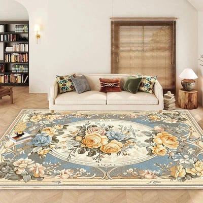 Bloementapijten in Scandinavische stijl voor woonkamer Hoogwaardige bloemendecoratie Slaapkamer Grote oppervlaktekleden Antislip Lobby Sofa-gebied Matten 160*230cm