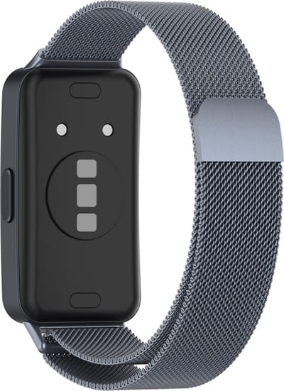 Milanees bandje - geschikt voor Huawei Band 8 / Huawei Band 9 / Huawei Band 10 - antraciet